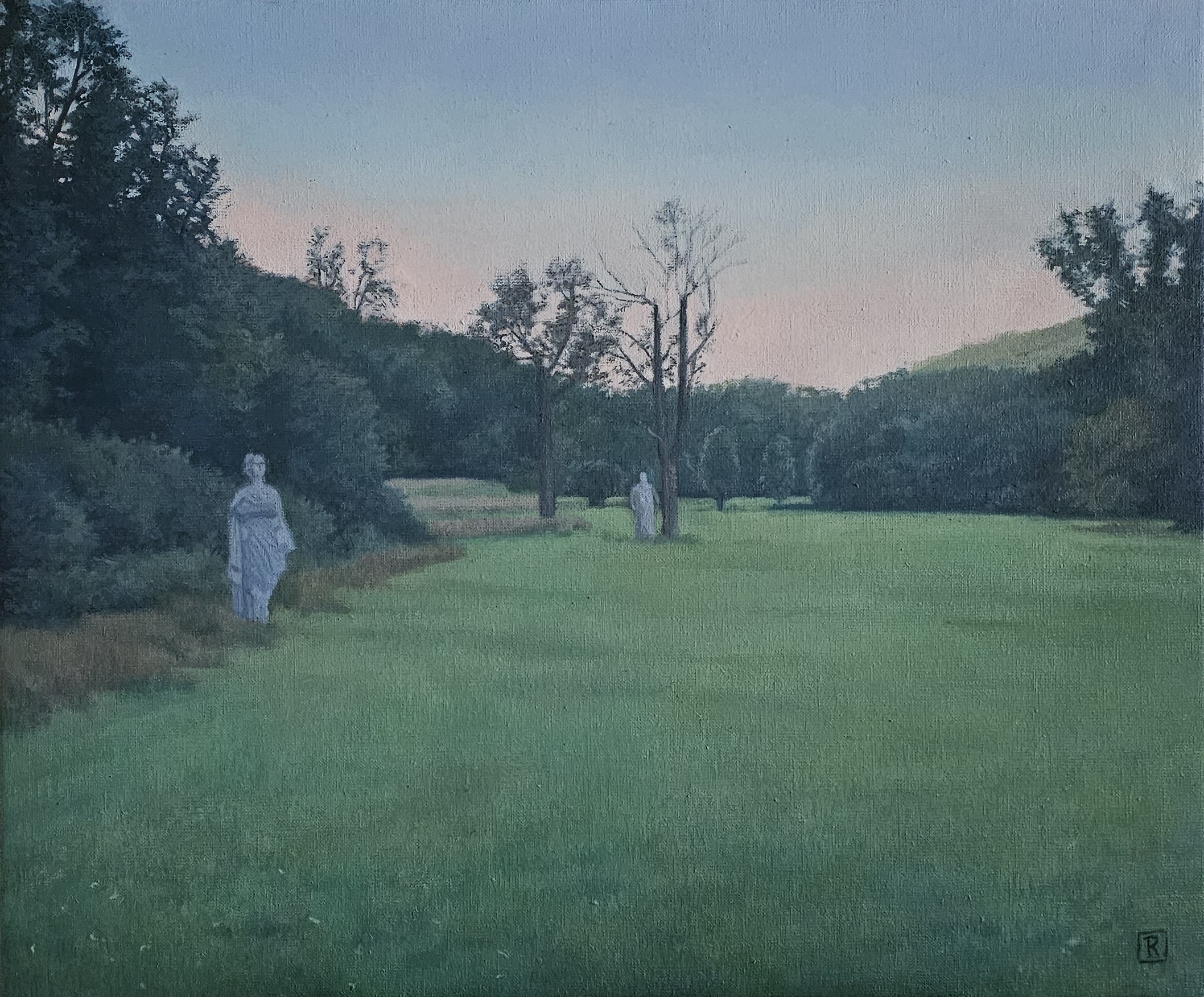 Plötzleinsdorfer Schlosspark. Abendszene